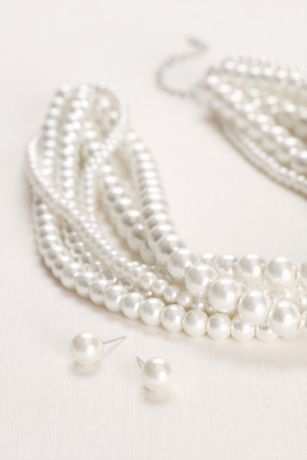 Pearl Necklace and Earring Set | David's Bridal