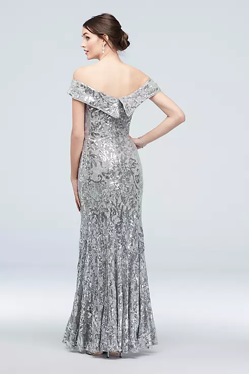 Sequin Lace Off-the-Shoulder Mermaid Gown Image 2