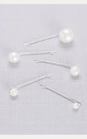 Large and Small Pearl Hair Pin Set Image 2