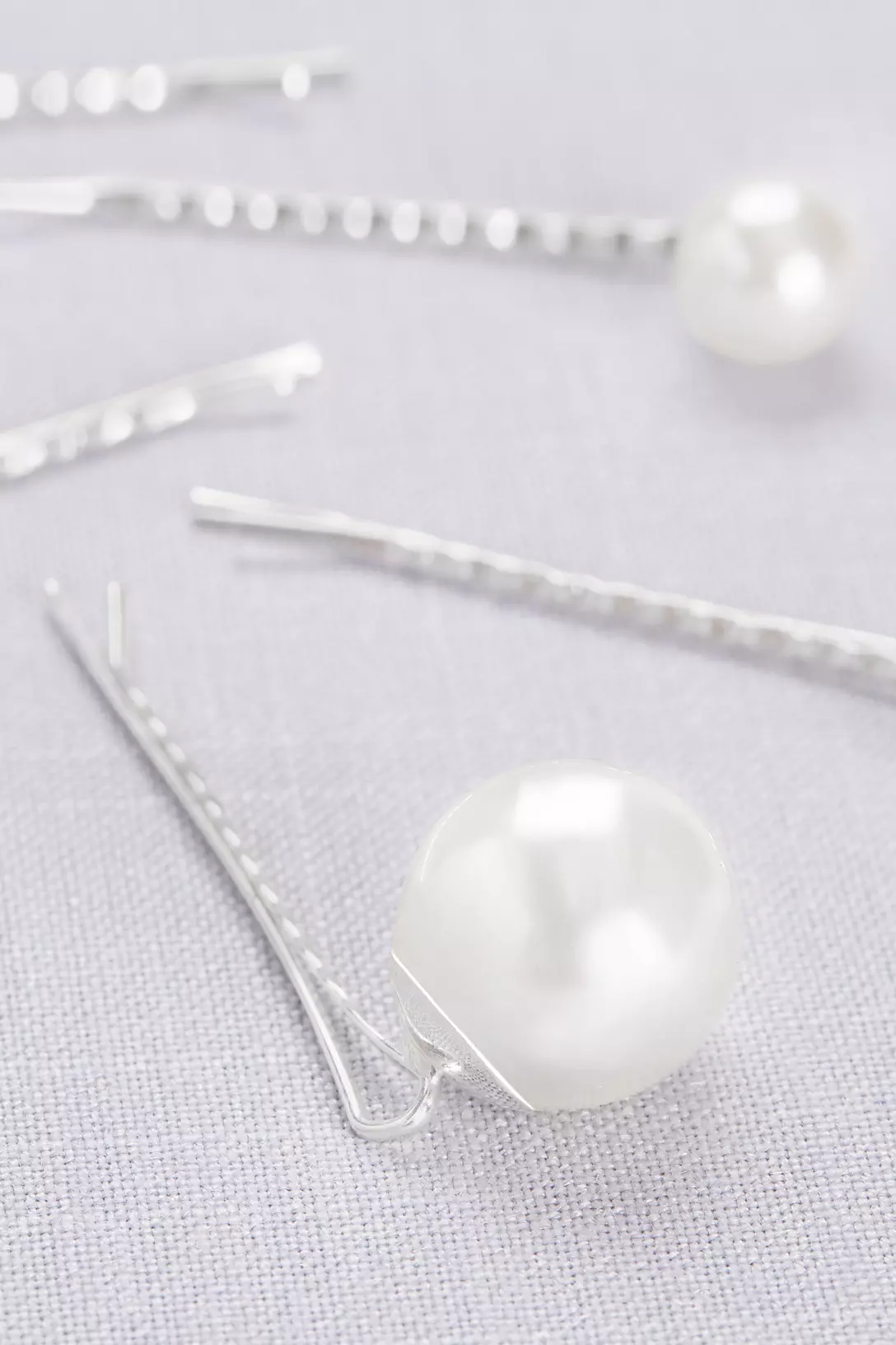 Large and Small Pearl Hair Pin Set Image 3