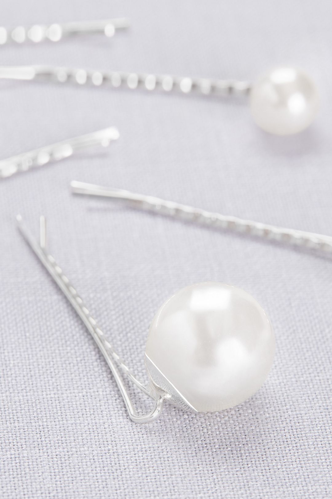 Large and Small Pearl Hair Pin Set Image 3