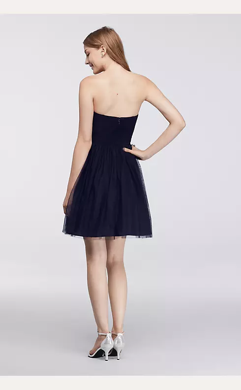 Short Homecoming Dress with Geometric Sequins Image 2