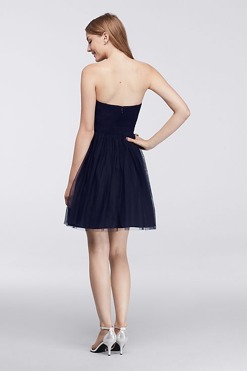 Short Homecoming Dress with Geometric Sequins Image 4