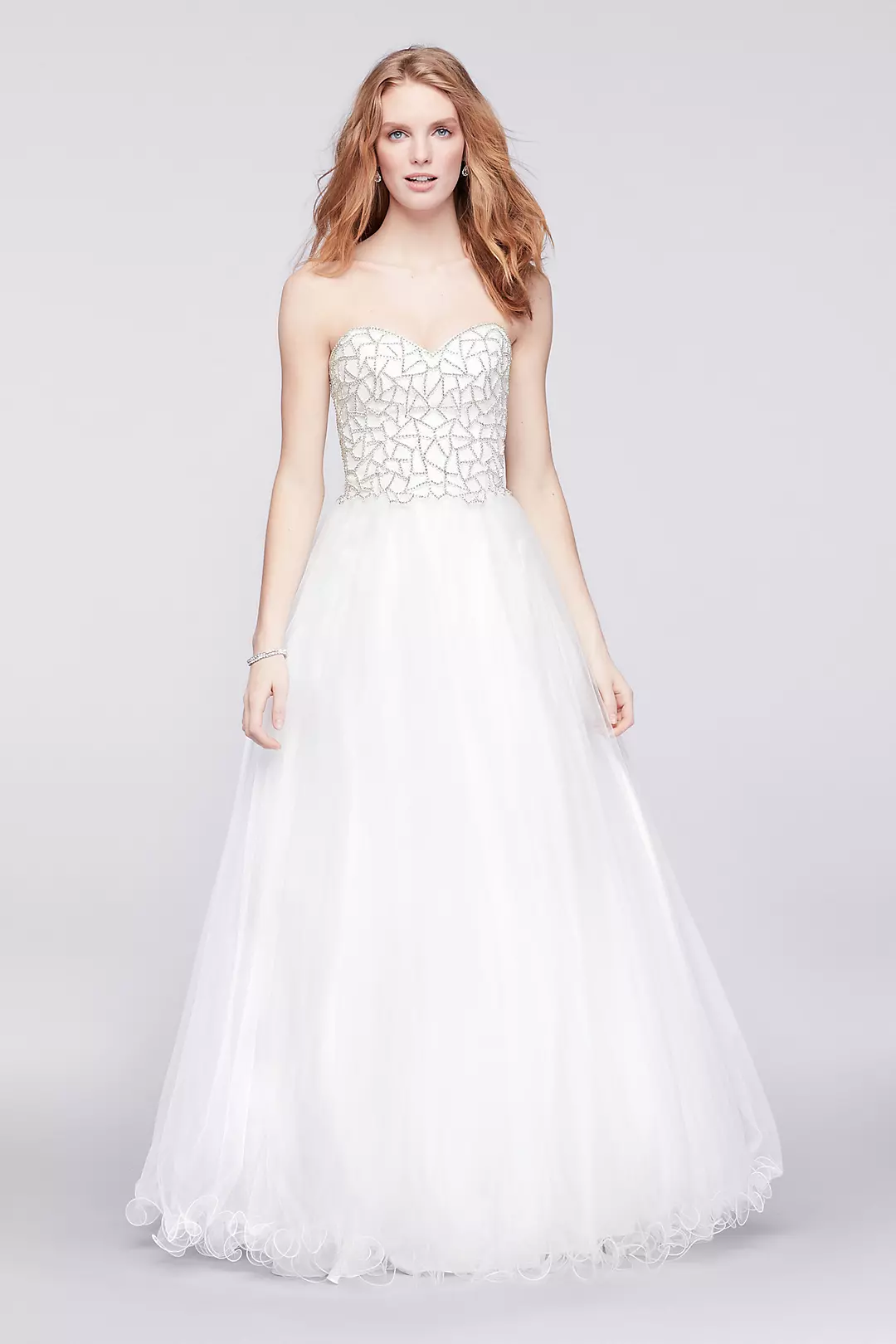 Tulle Ball Gown with Web-Beaded Bodice Image