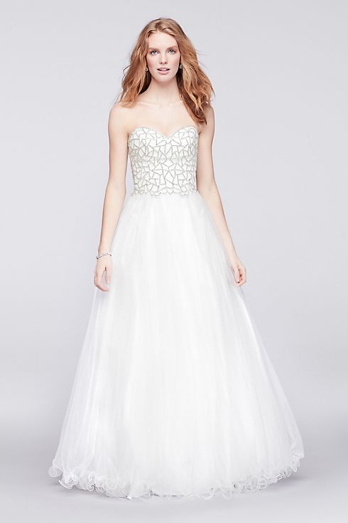 Tulle Ball Gown with Web-Beaded Bodice Image