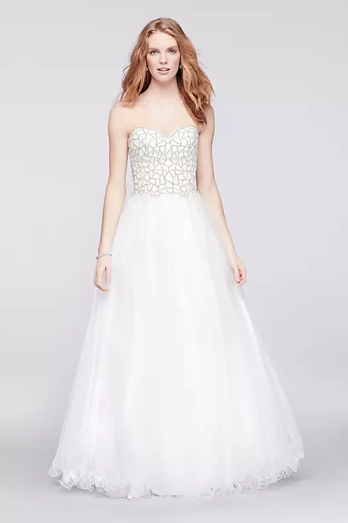 Tulle Ball Gown with Web-Beaded Bodice Image 1