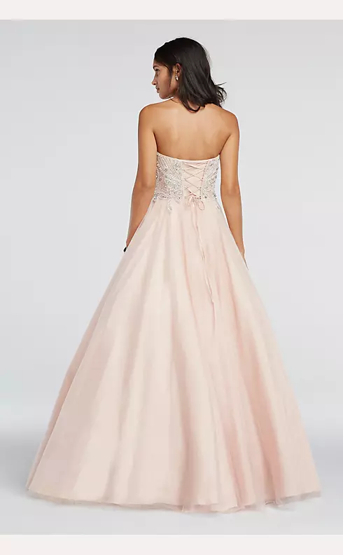 Crystal Beaded Strapless Sweetheart Prom Dress Image 2
