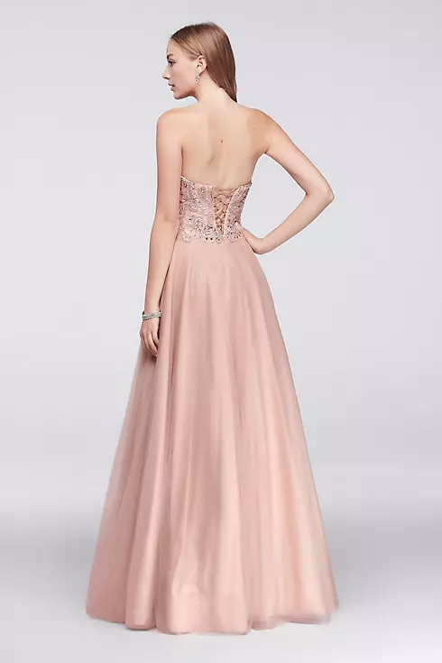 Embellished Tulle Ball Gown with Basque Waist Image 2
