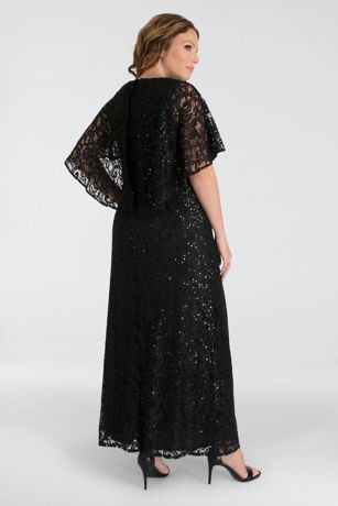 Celestial Cape Sleeve Lace V-Neck Plus Size Gown | David's Bridal