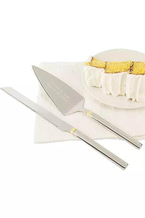Personalized Golden Cake Serving Set Image 3