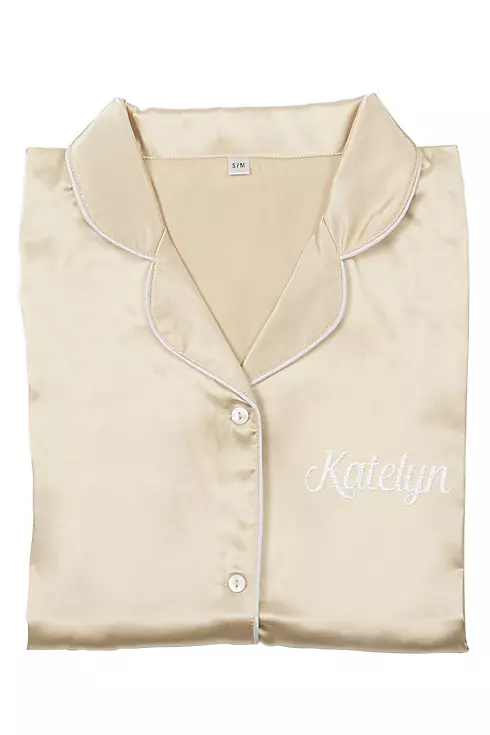 Personalized Embroidered Name Satin Night Shirt Image 6