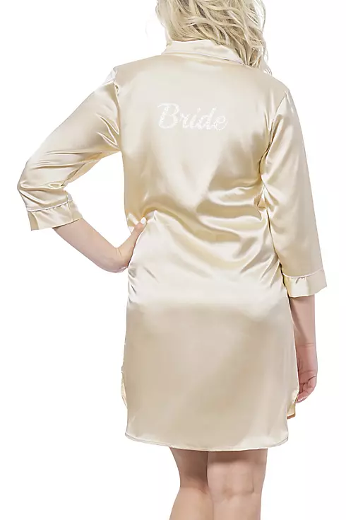 Glitter Script Bride Satin Night Shirt Image 6