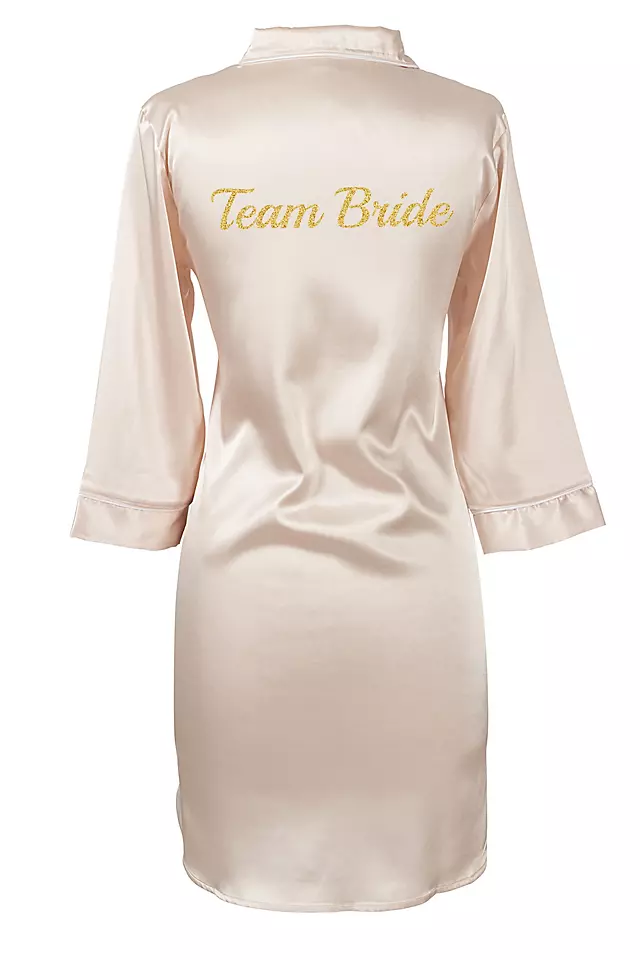Glitter Script Team Bride Satin Night Shirt Image