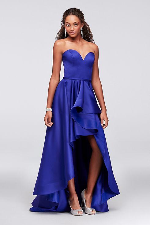 Satin Sweetheart High-Low Ball Gown Image
