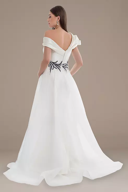 Off-the-Shoulder Wedding Dress with Overskirt Image 2