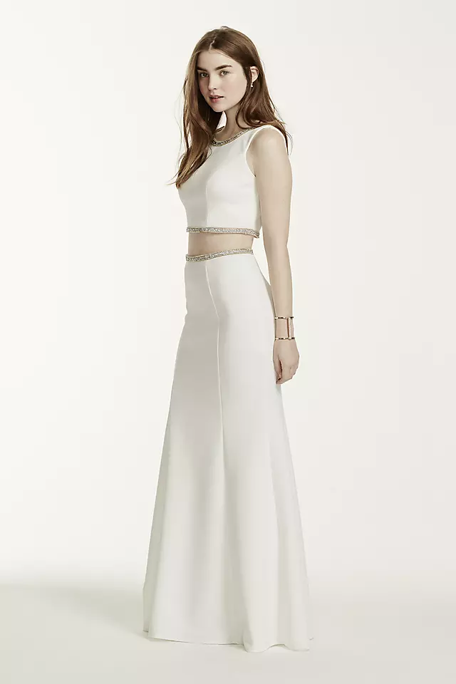 Two Piece Tank Crop Fit and Flare Skirt Image 3