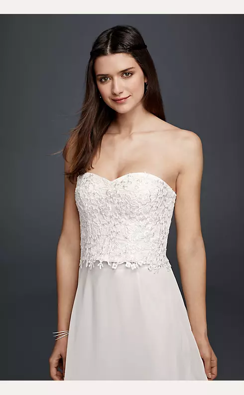 Strapless Beaded Lace Corset Top Image 1