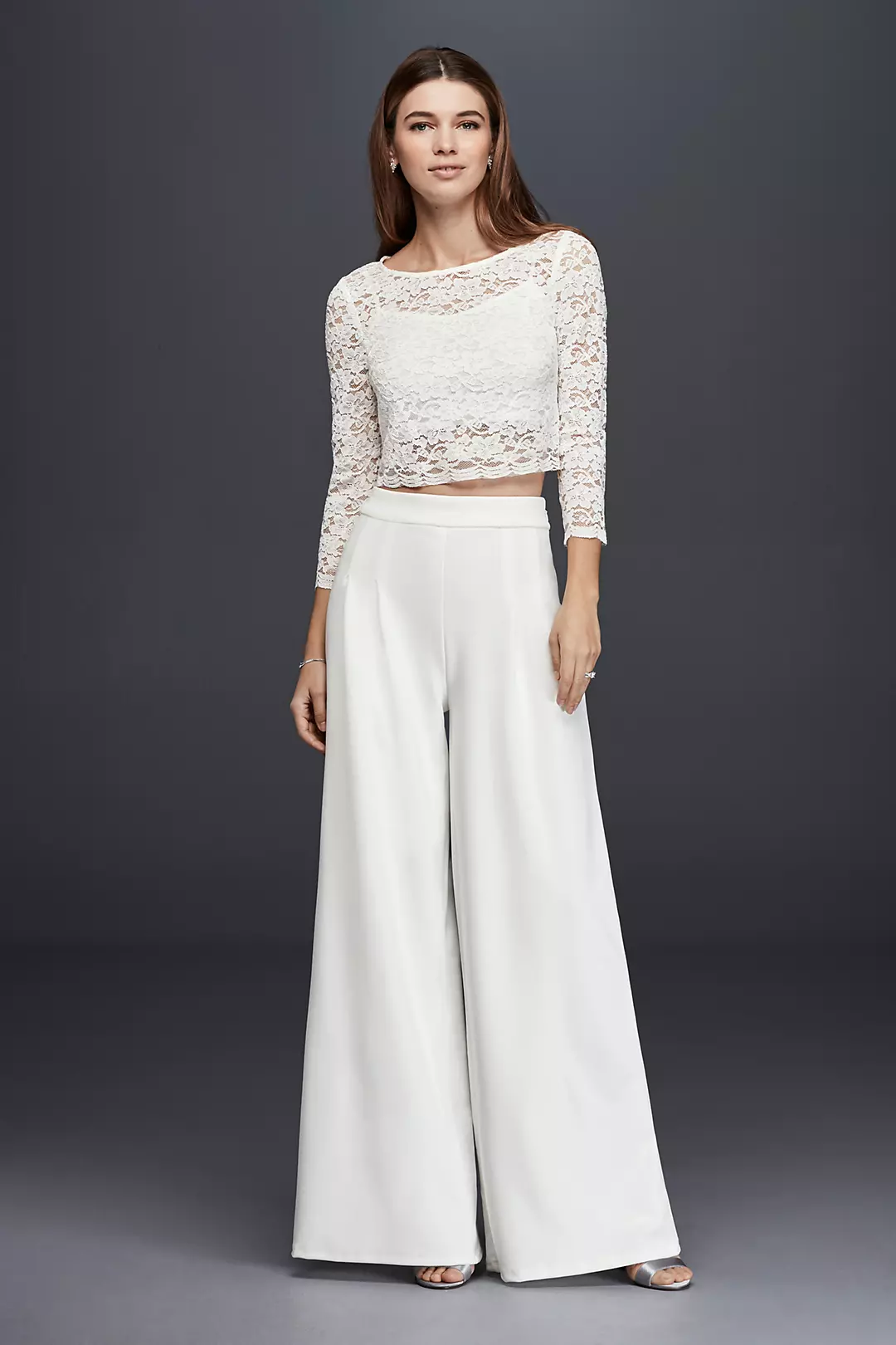 Crepe Wide-Leg Trousers Image 3
