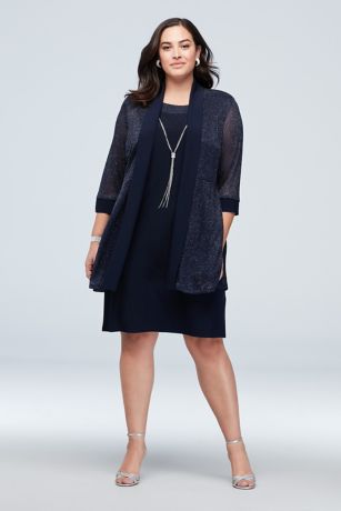 plus size cocktail dress with jacket