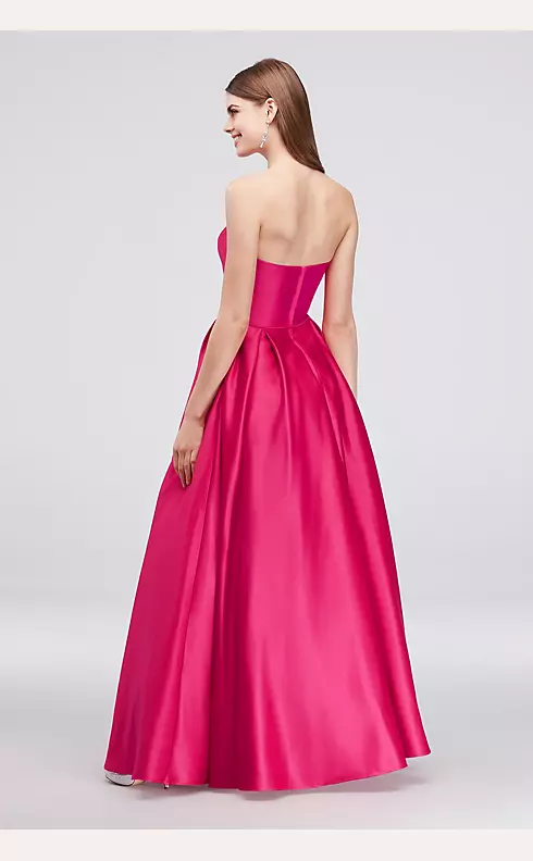 Satin Sweetheart Ball Gown with Crystal Pockets Image 2