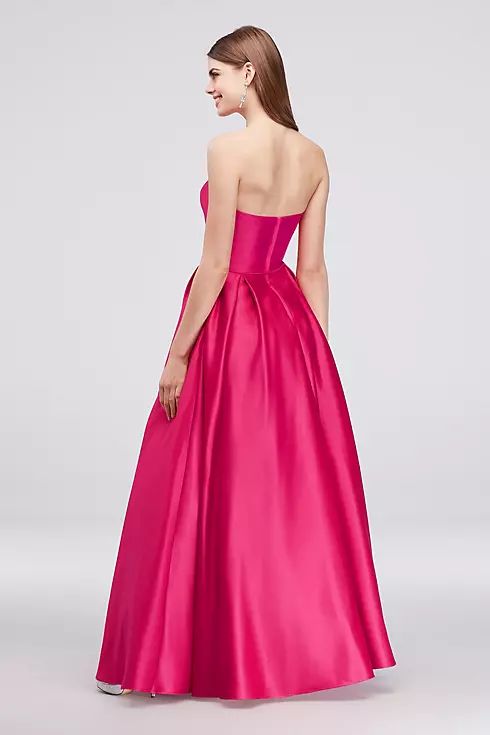 Satin Sweetheart Ball Gown with Crystal Pockets Image 2