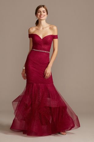 david's bridal red wedding dress