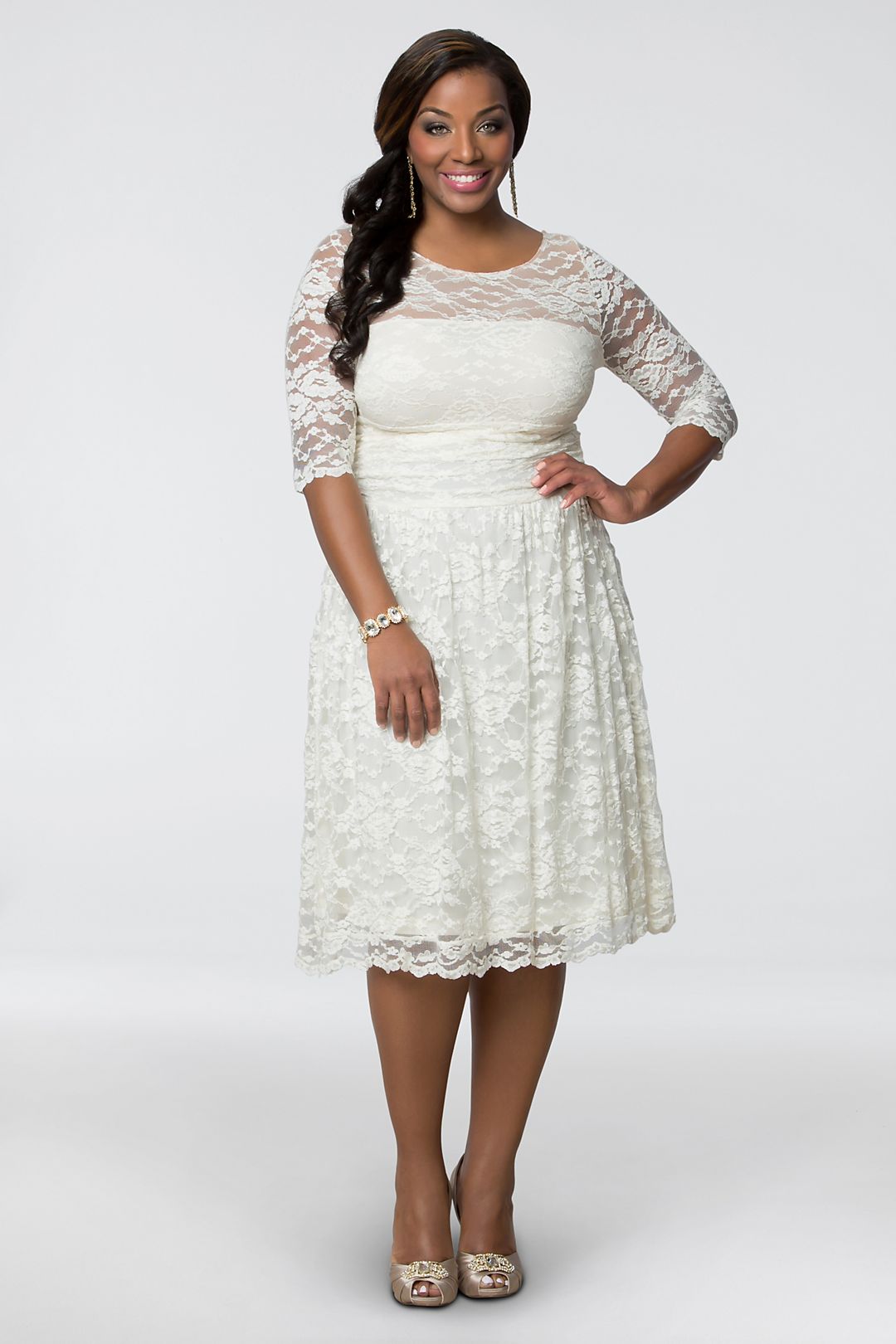 Aurora Lace Size Short Wedding Dress |