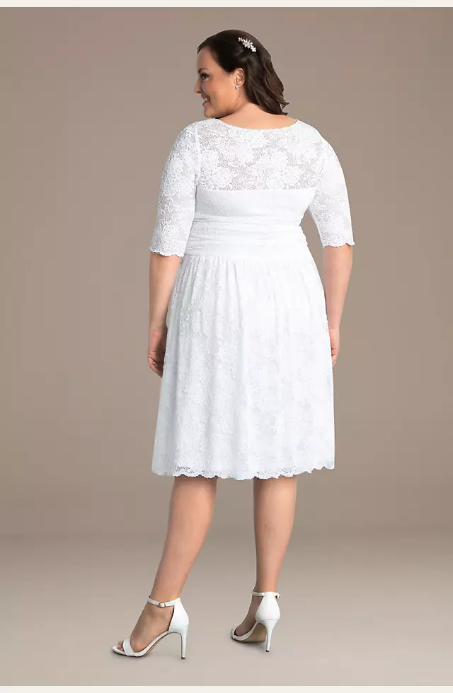 Aurora Lace Plus Size Short Wedding Dress Image 4