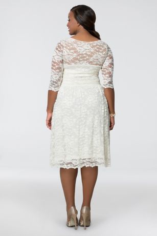 Aurora Lace Plus Size Short Wedding Dress | David's Bridal