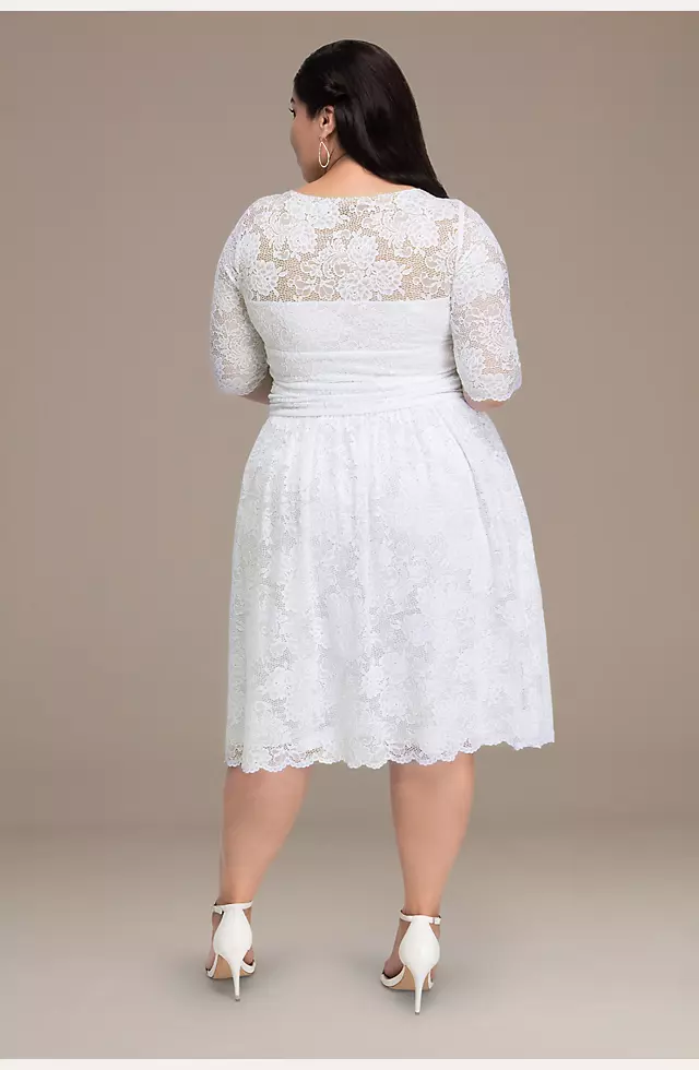 Aurora Lace Plus Size Short Wedding Dress Image 3