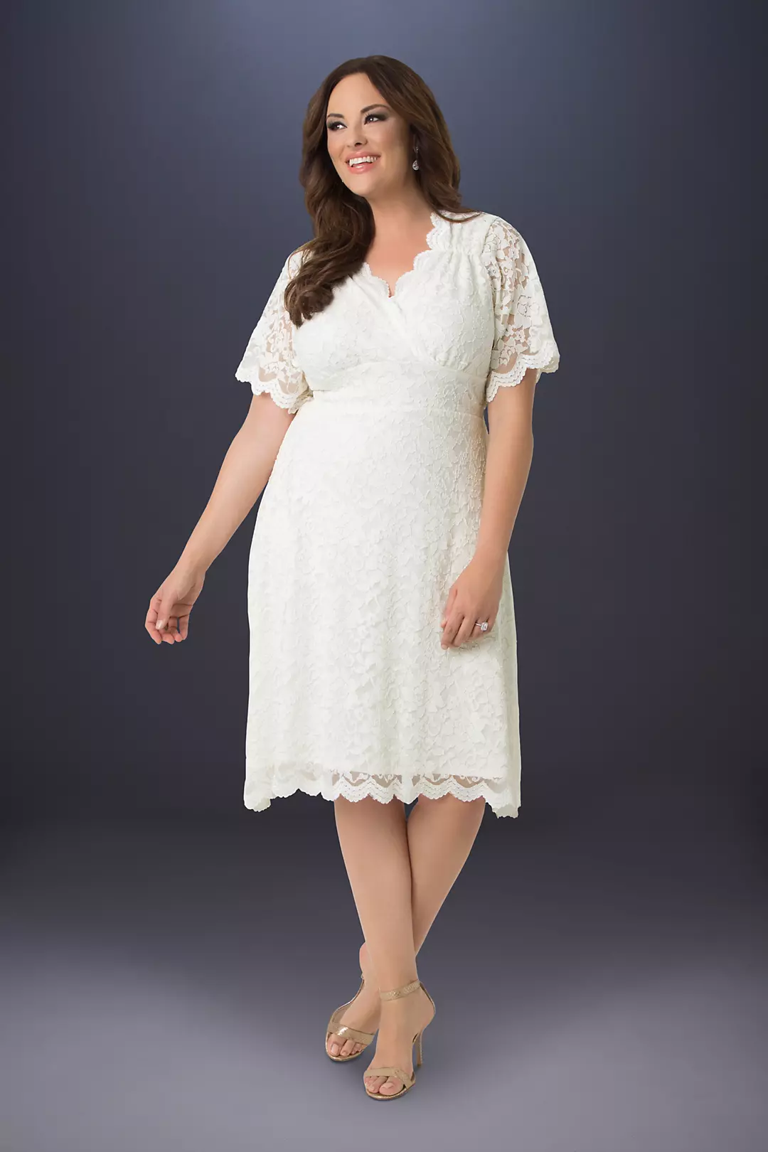 Graced with Love Plus Size Lace Wedding Dress Image