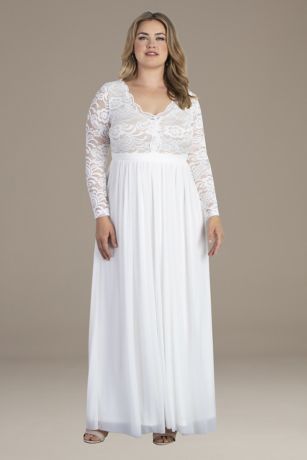 Long Sheath Wedding Dress - Kiyonna