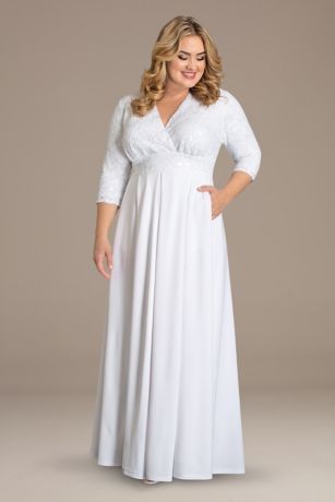 Starlight Sequin Plus Size A-Line Wedding Gown | David's Bridal