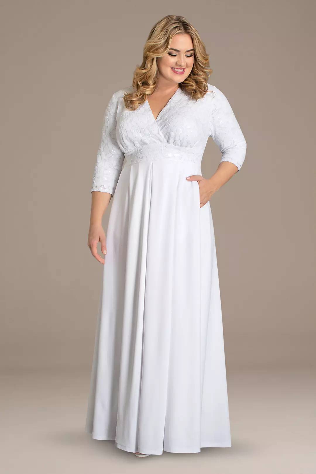 Starlight Sequin Plus Size A-Line Wedding Gown Image