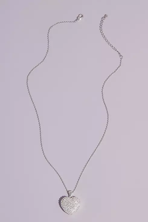 Crystal Embellished Heart Locket Pendant Necklace Image 2