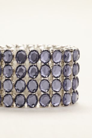 hiro　Pebble Bracelet Zancan Blue Silicon & Silver Tag Bracelet