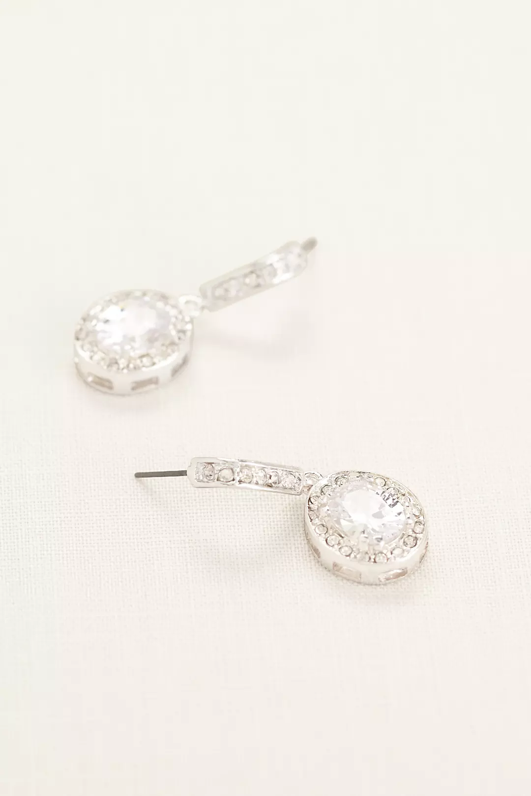 Pave Crystal Drop Earrings Image