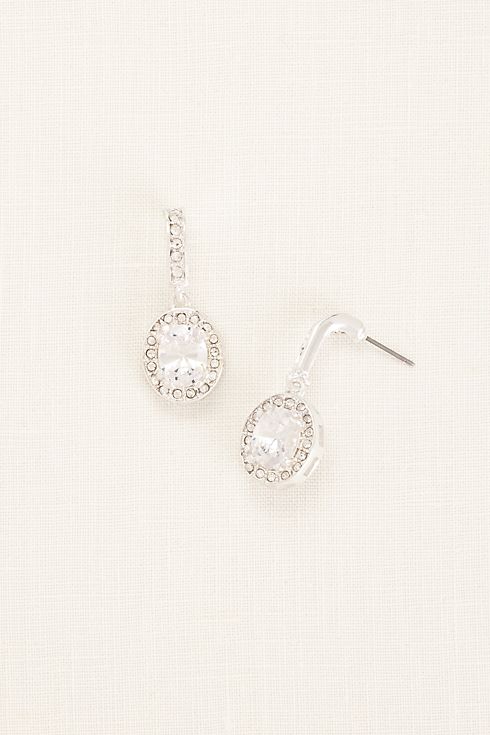 Pave Crystal Drop Earrings Image 3