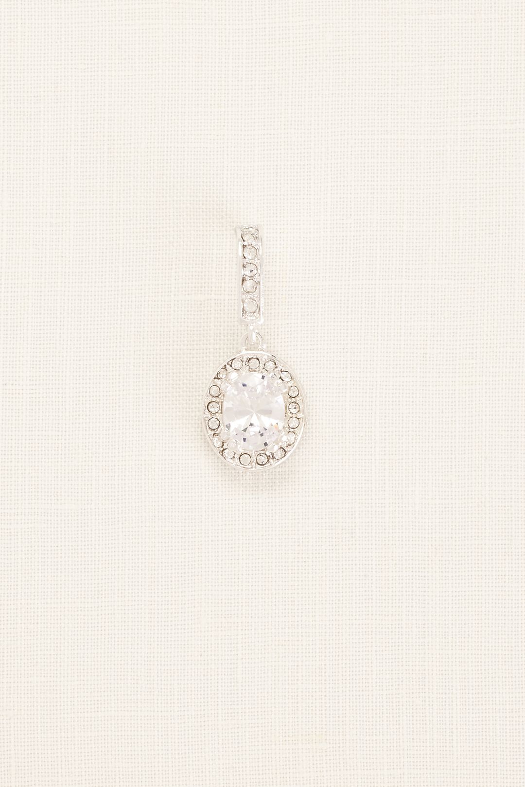 Pave Crystal Drop Earrings Image 2