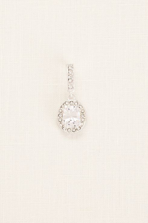 Pave Crystal Drop Earrings Image 2