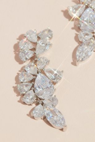 AREA Crystal Cluster earrings - Silver