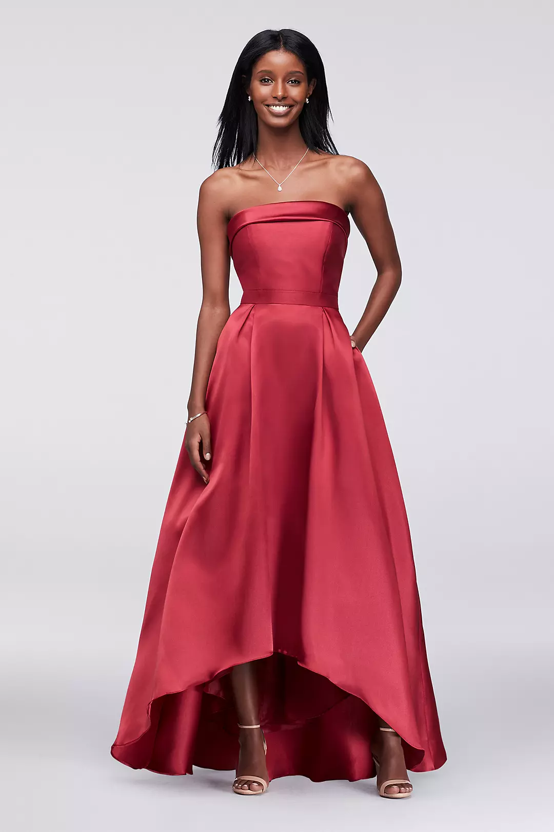Satin High-Low Ball Gown  Image