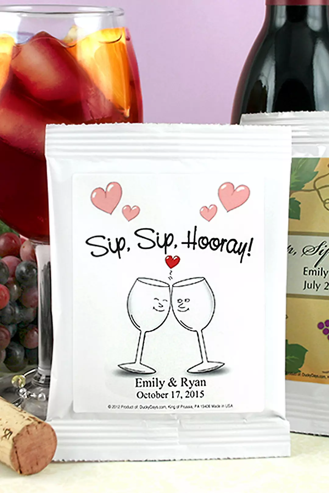 Personalized Sangria Drink Mix Favors Image