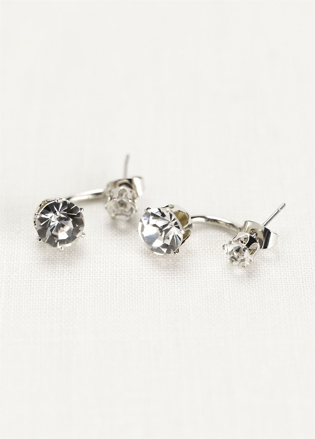 Front and Back Crystal Stud Earrings Image 1