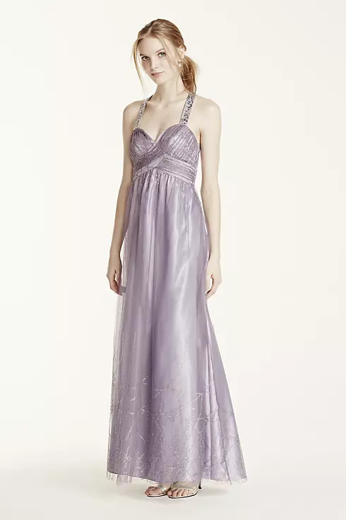 Glitter Tulle X-Back Dress Image 1