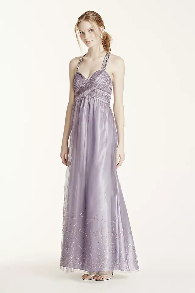 Glitter Tulle X-Back Dress Image