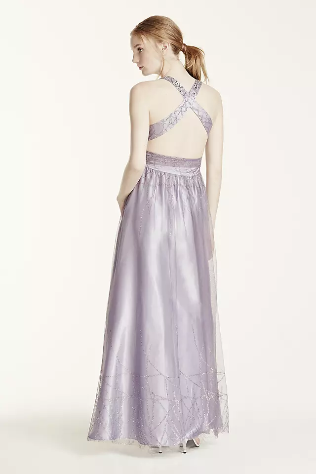 Glitter Tulle X-Back Dress Image 2