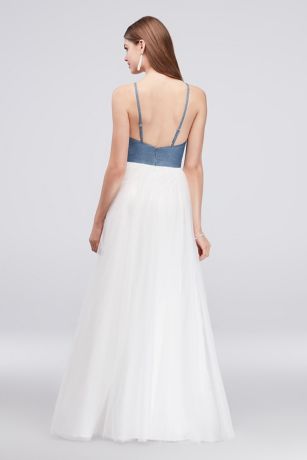 mesh ball gown