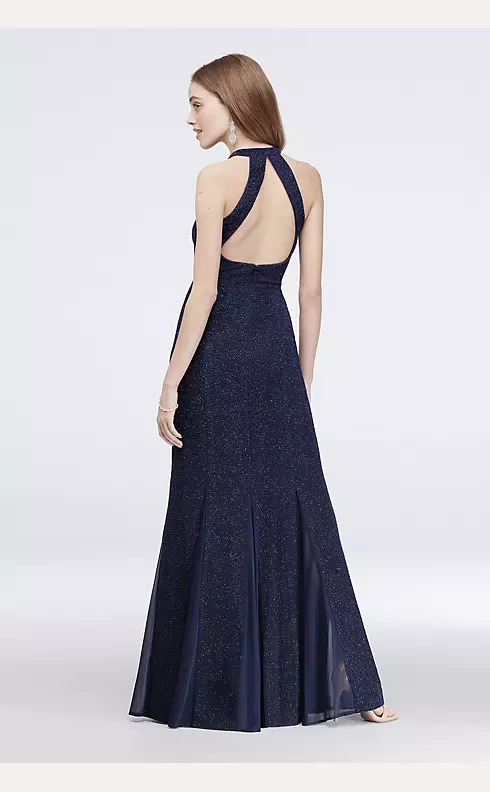 High Neck Puckered Keyhole Mermaid Gown Image 2