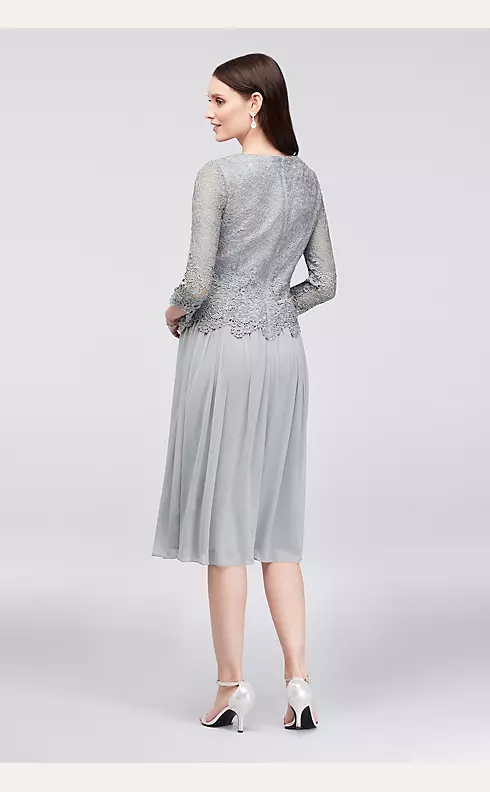 Lace and Tulle Petite Popover Sheath Dress Image 2
